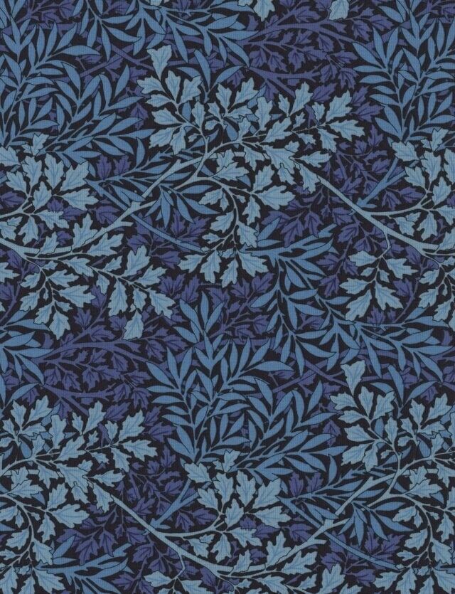 William Morris Foliage Woodrow John Dearle 1897 Reproduction Pre-cut FQ\'s Blue
