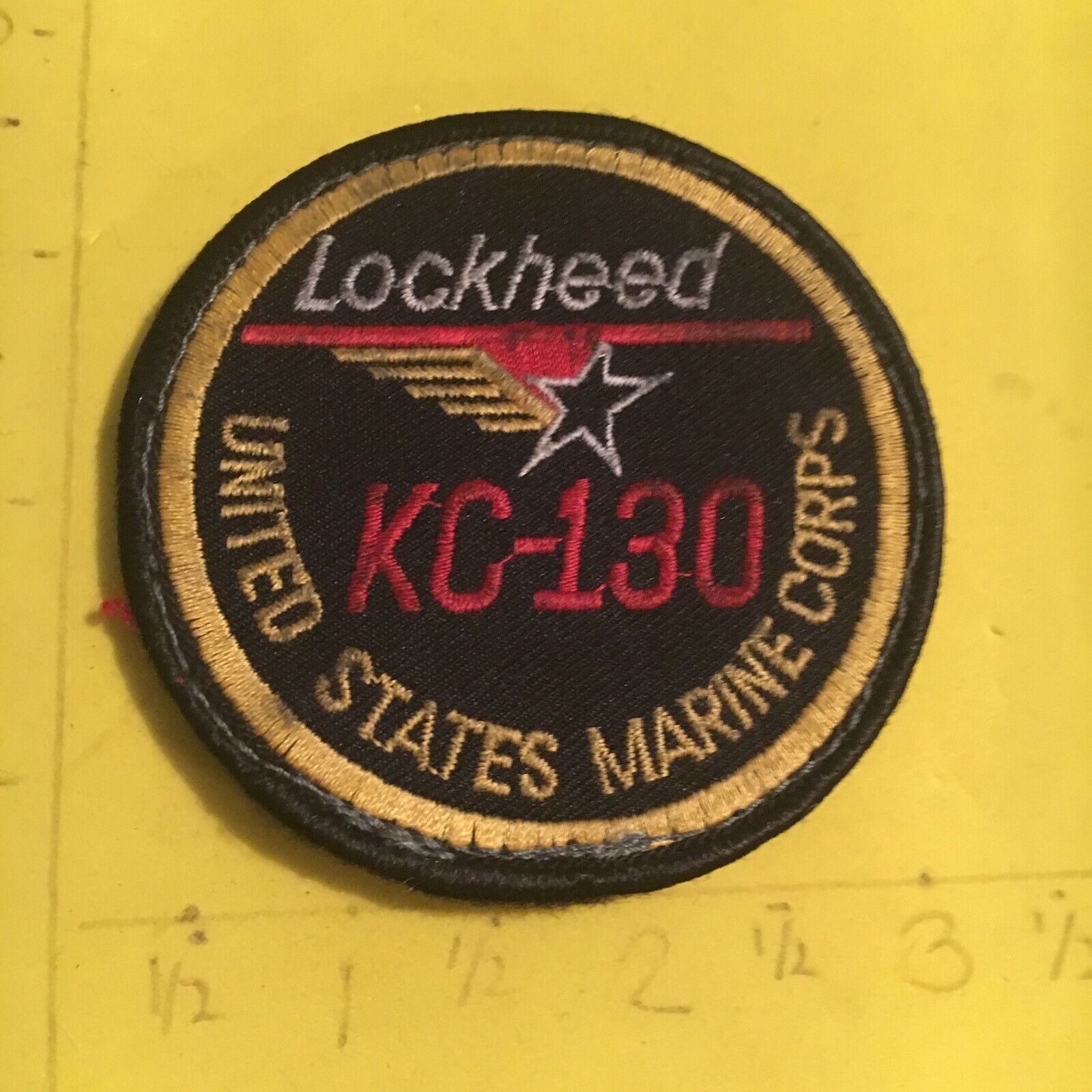USMC Lockheed KC-130 SQUADRON Patch 9/25 with hook & loop back