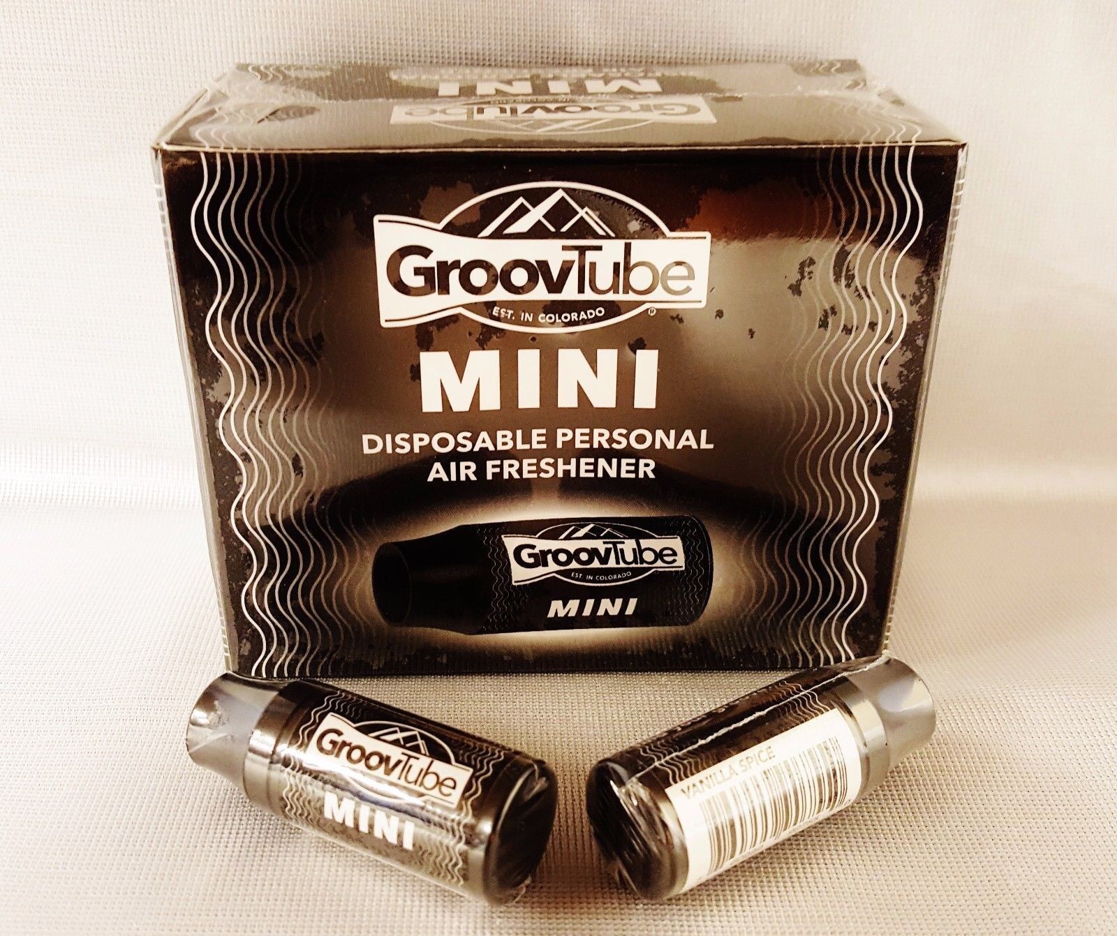 Full Box 24 GroovTube Mini Personal Disposable Air Freshener Vanilla Spice Scent