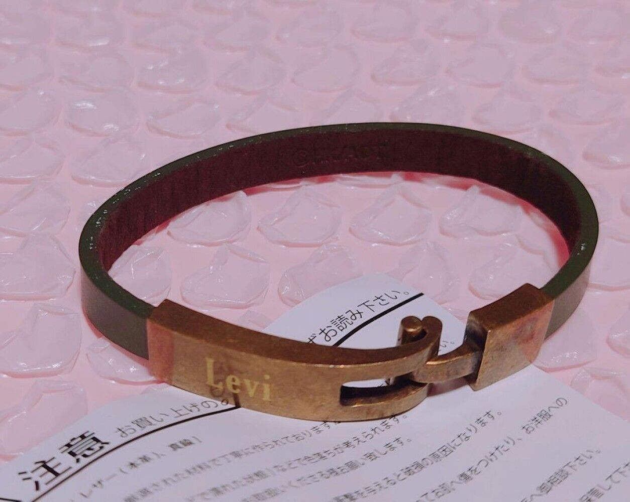 Attack On Titan Levi Model Leather Bracelet Bangle Accessory From Japan No Box