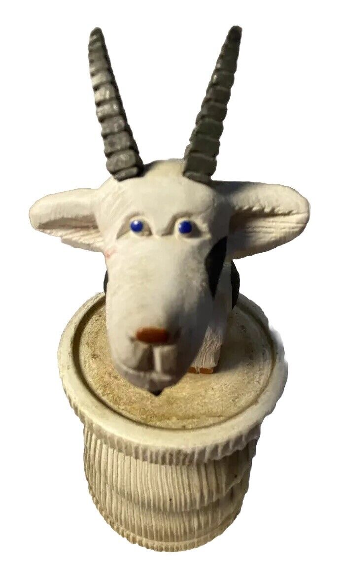 Vintage Billy Goat Artesania Rinconada Ceramic Horns Figurine Uruguay