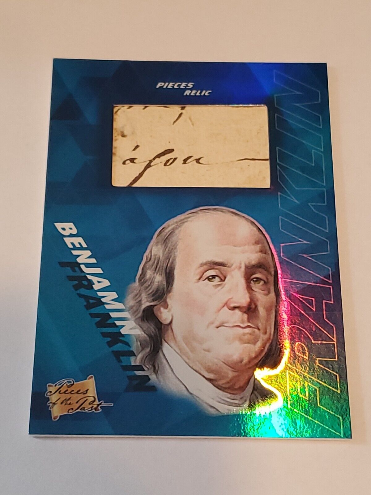 Ben Franklin 2021 Pieces Of The Past JUMBO Authentic Handwritten Relic NAPOLEON?