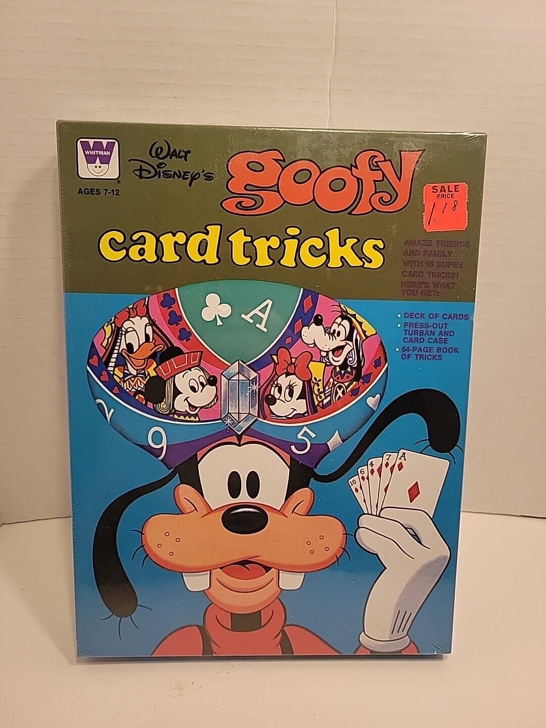 Vintage Disney GOOFY CARD TRICKS set by WHITMAN 1977 Unused Sealed Cards