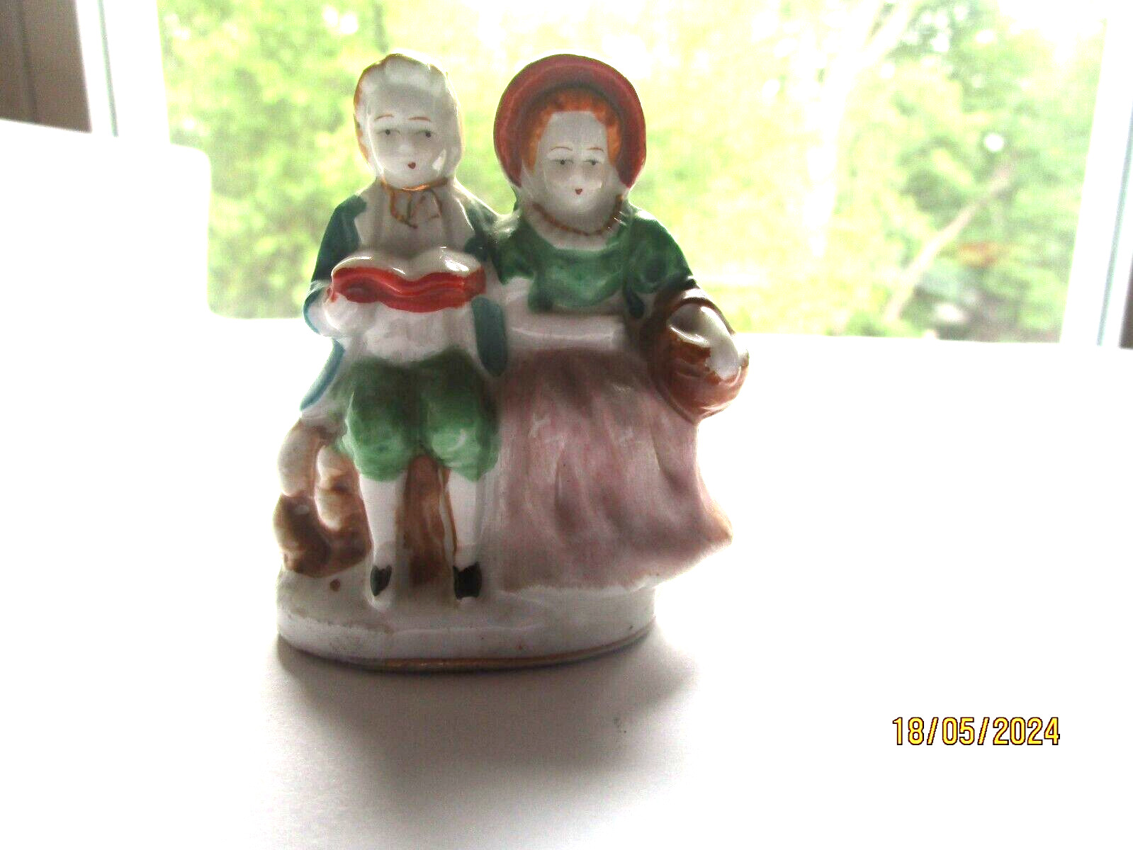 Vintage Miniature Porcelain Victorian Courting Couple Figurine