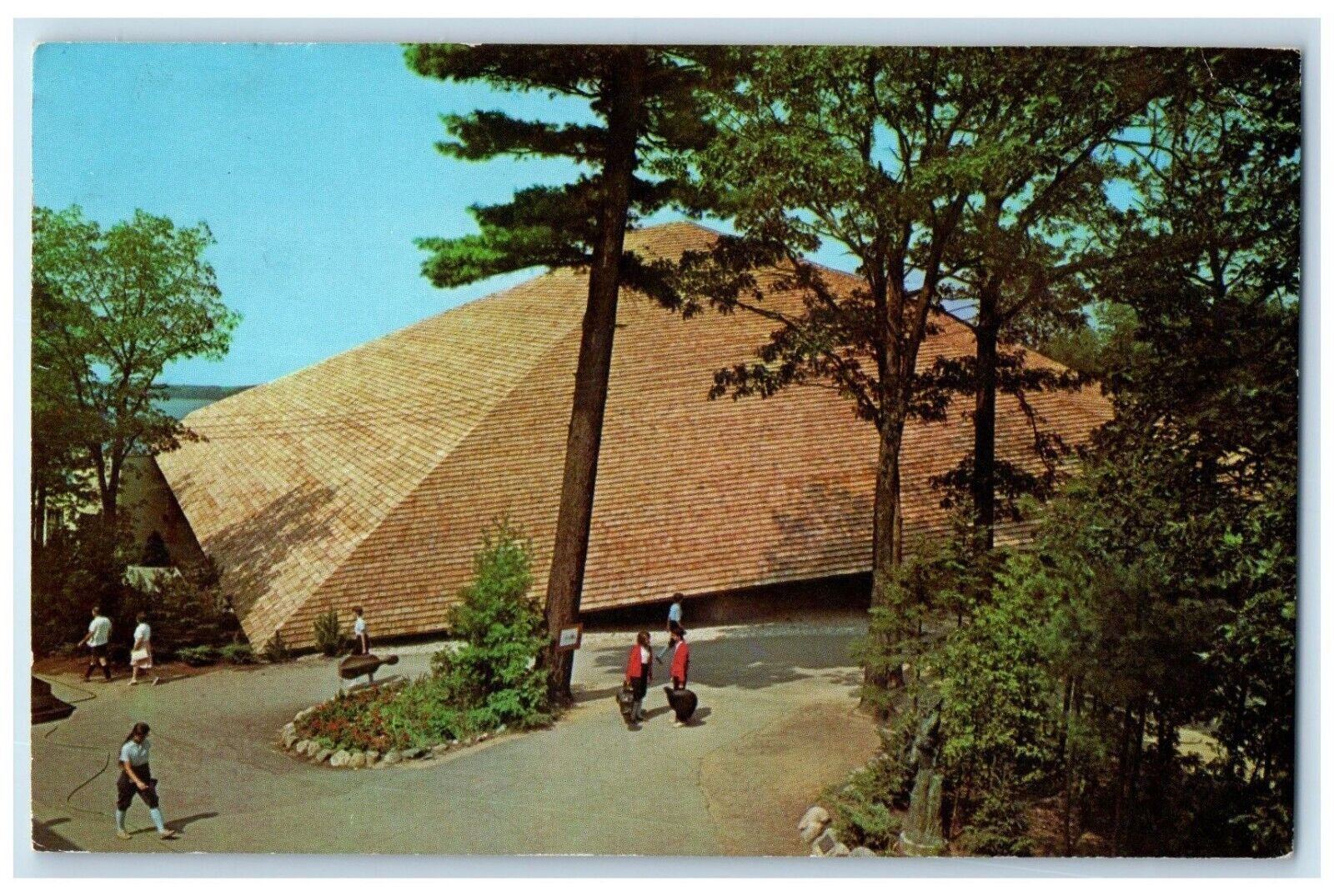 1965 Exterior Kresge Auditorium Music Camp Interlochen Michigan Antique Postcard