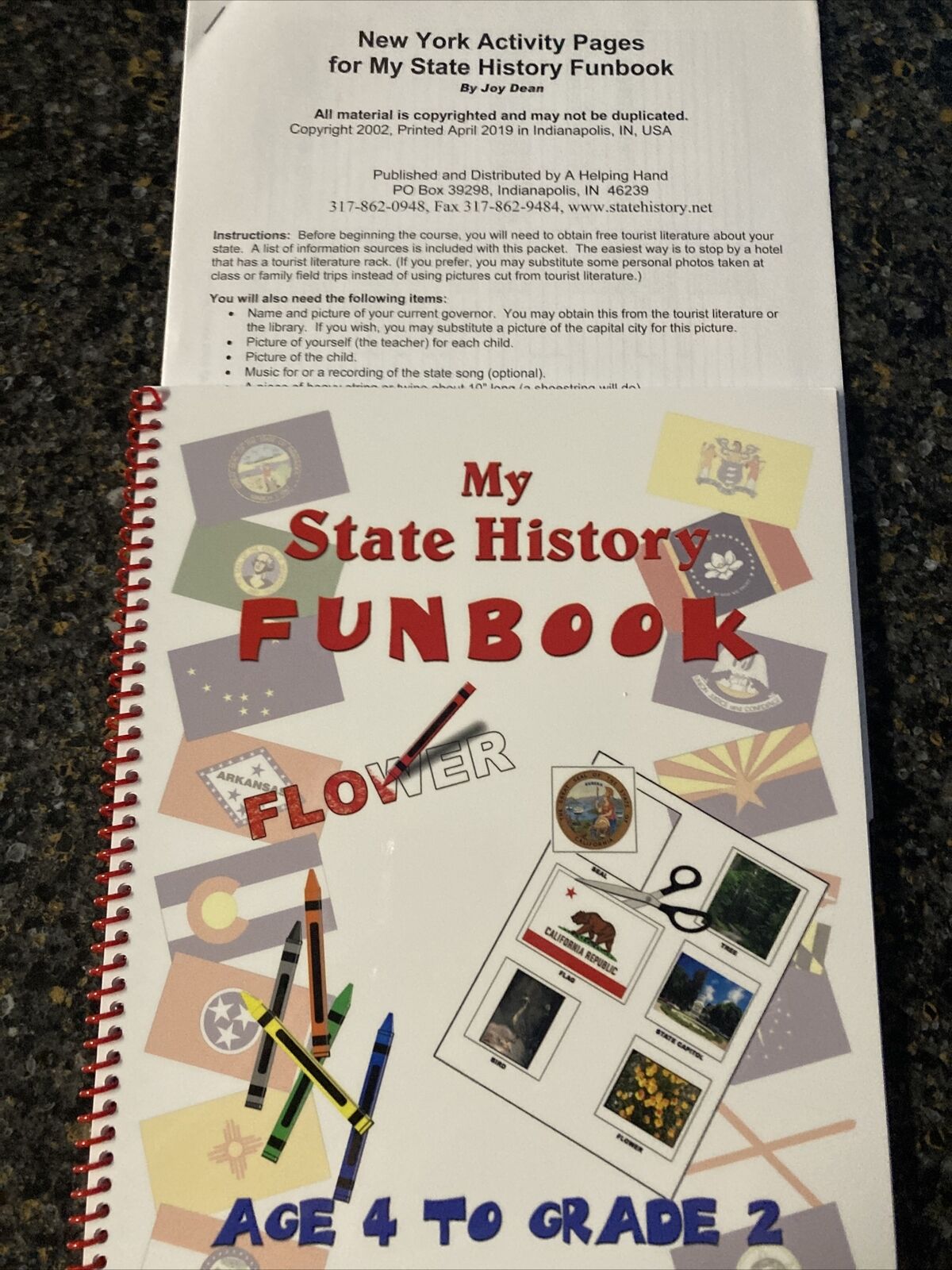 NEW:  My State History Fun book NY