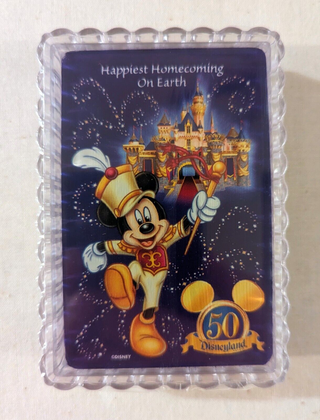 Vintage Disneyland 50th Anniversary Playing Cards, New, Factory Sealed