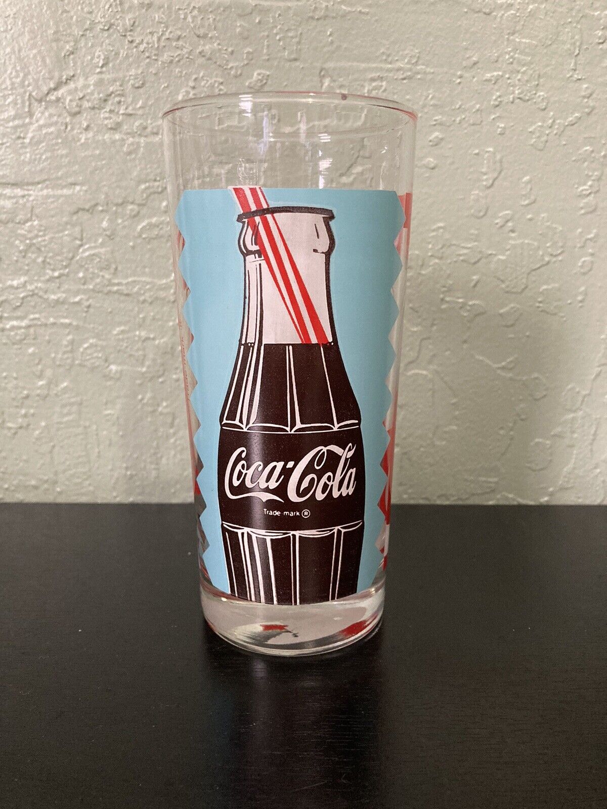 Coca Cola Vintage Drinking Glass Retro Design, Indiana Glass Co  