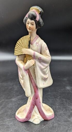 Vintage Capodimonte Porcelain Geisha Lady Figurine 
