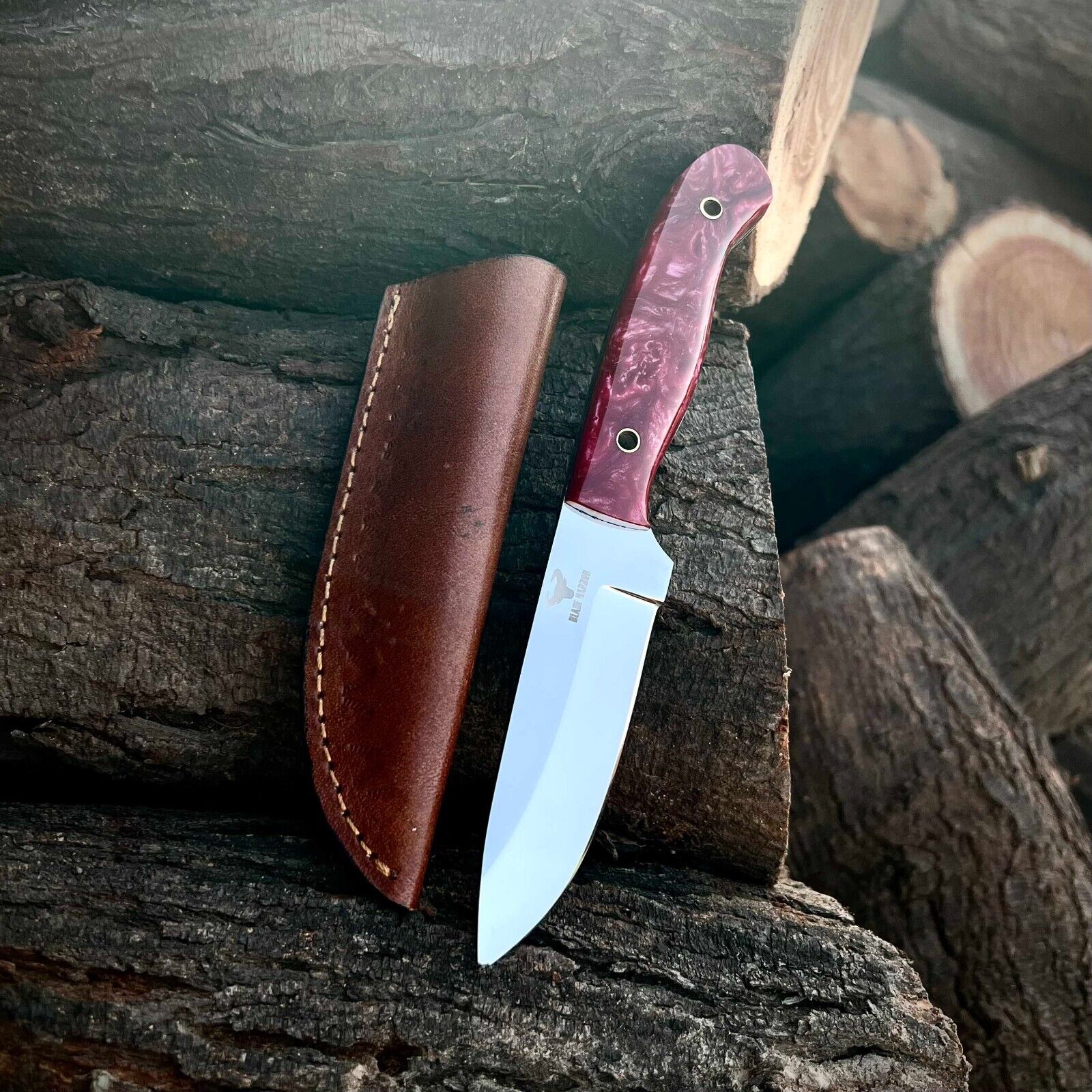 BLADE HARBOR CUSTOM HUNTING OUTDOOR KNIFE CAMPING FIXED BLADE MADE MILITARY FULL