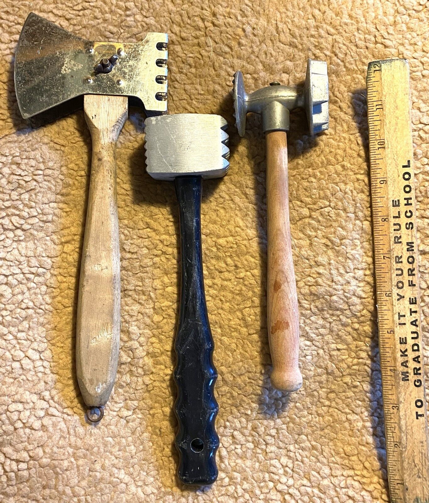 Three Vintage Meat Tenderizing Tools (KI570)