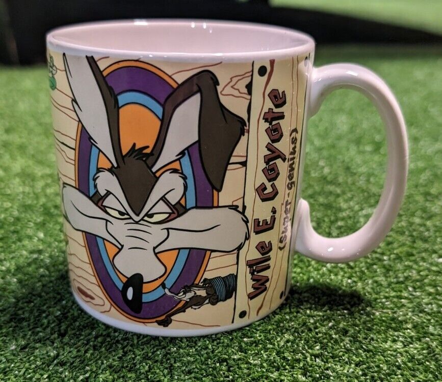 Vintage 1995 Looney Tunes Wile E. Coyote Mug Warner Bros Applause 29352 Preowned