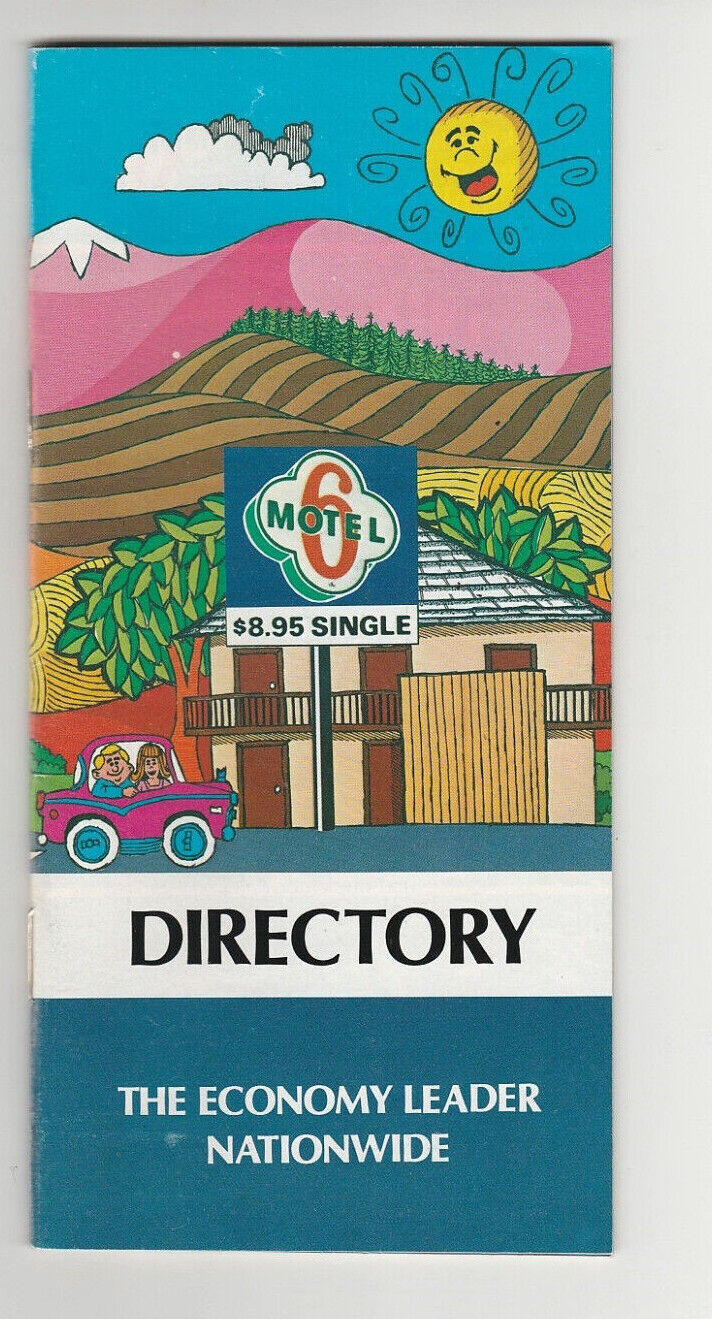 Motel 6 Directory 1970\'s Vintage Brochure 60 page Los Angeles CA $8.95 Single
