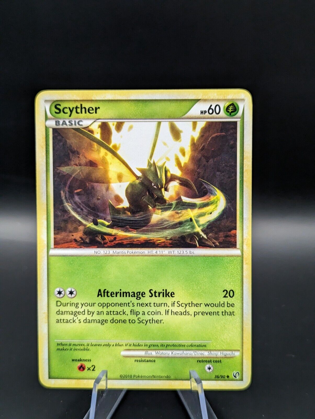 Pokemon Card Scyther Undaunted Uncommon 36/90 Near Mint #80A