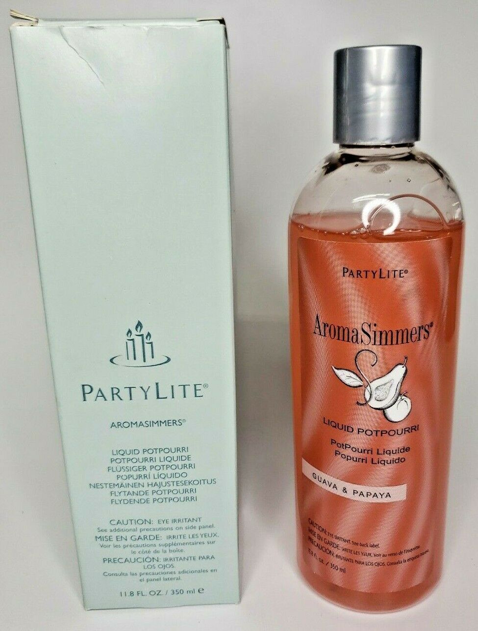 PartyLite Aromasimmers New Box Liquid Potpourri Guava & Papaya P3J/Z25329