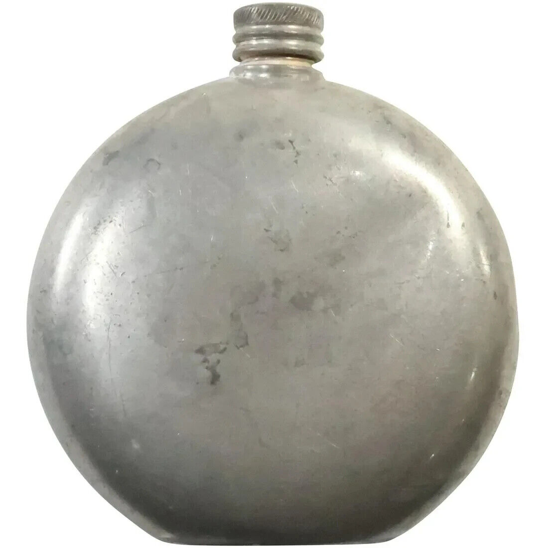 Hoffritz Early English Pewter Flask 4 oz. Made in England 3 1/2 in. x 3 1/2 in.