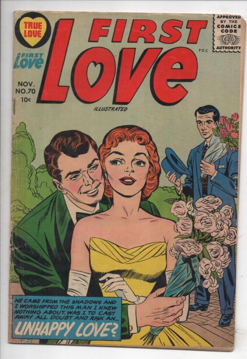 FIRST LOVE ILLUSTRATED #70, VG+, Harvey, 1956, Kirby cover, Romance comic