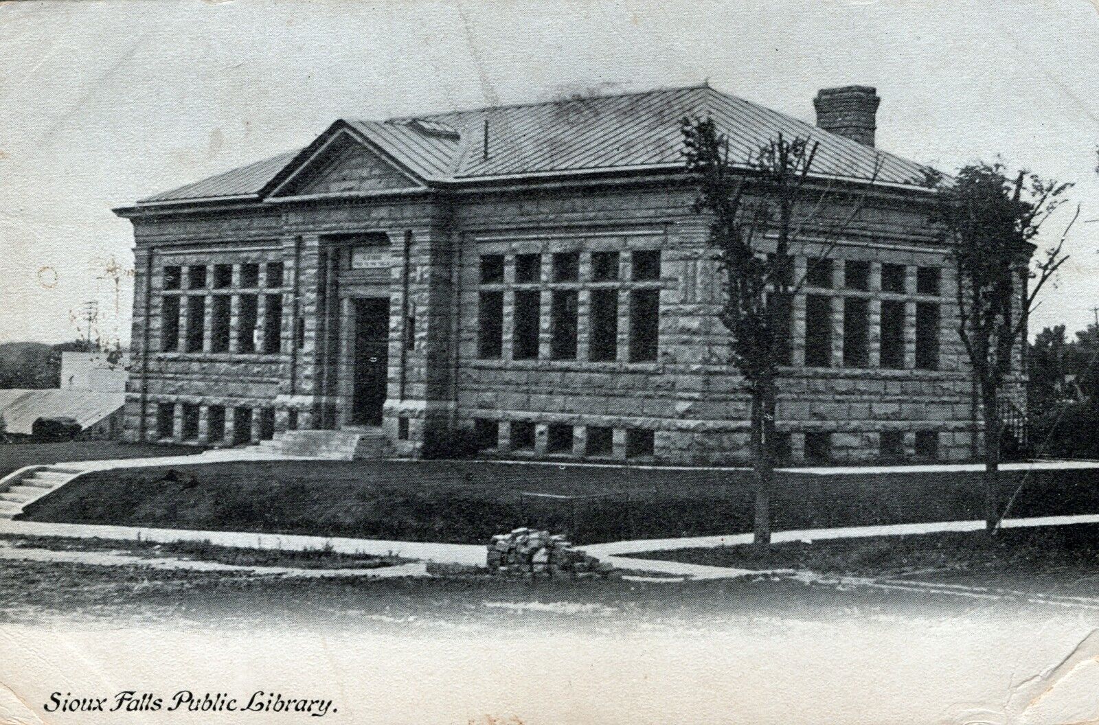 RPPC - Sioux Falls Public Library. Posted in 1905 Real Photo Postcard