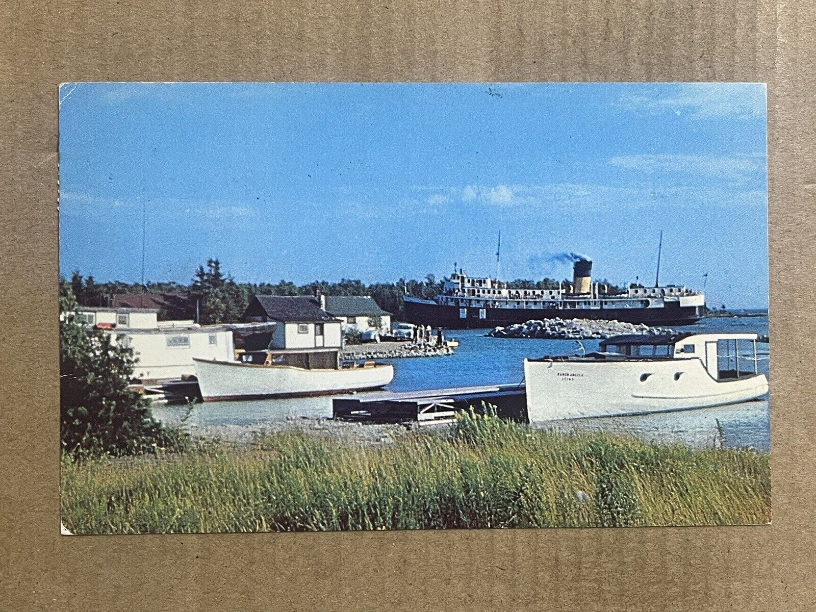 Postcard SS Norisle Ferry South Bay Mouth Manitoulin Island Tobermory Ontario