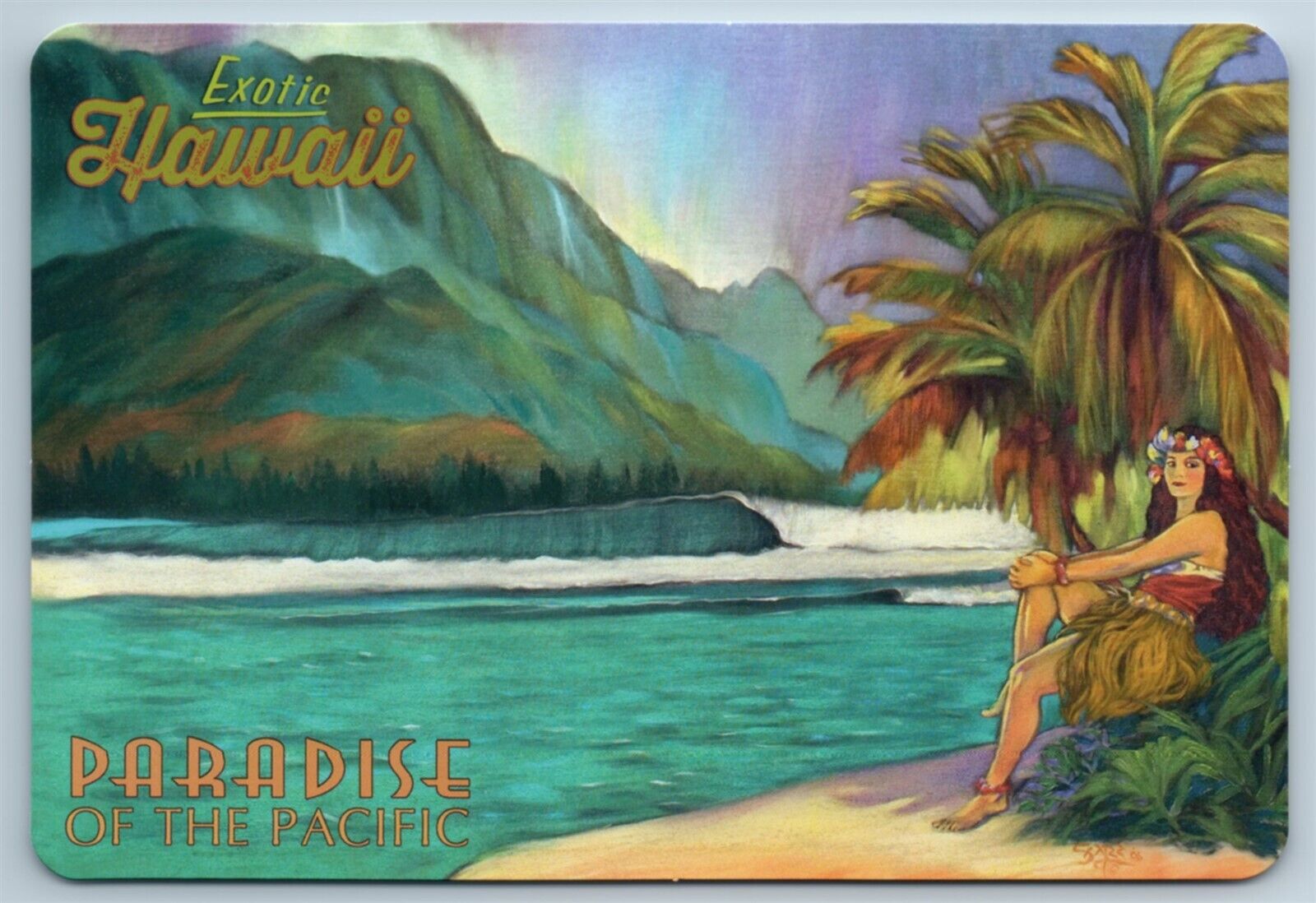Postcard Exotic Hawaii Paradise Of The Pacific Sharp 2020s 4X6 Chrome IAC
