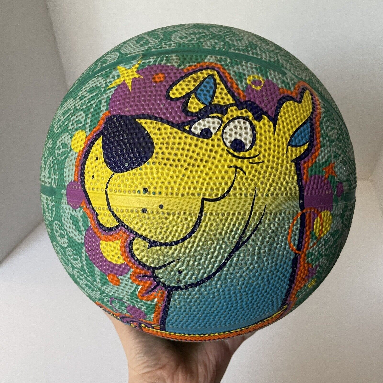 Vtg Hanna Barbera 1998 Scooby Doo Basketball Full Size Blue Colorful psychedelic