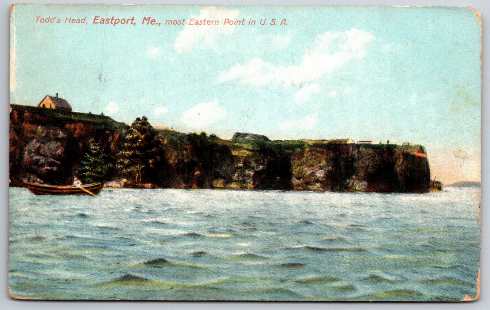 Todd\'s Head Eastport Maine ME 1907 DB  Postcard Most Eastern Point in USA  K2