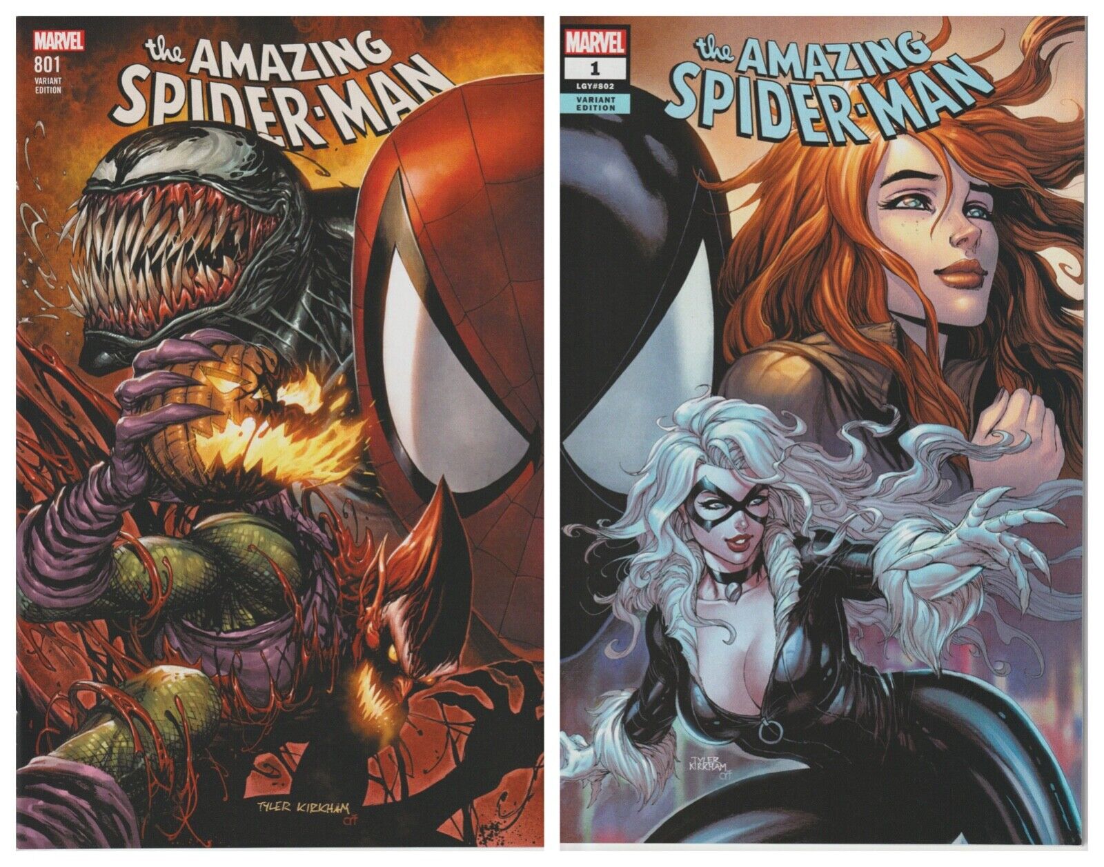 Amazing Spider-Man #801 & #1 (2018)  Unknown Comics Kirkman Connecting Variants