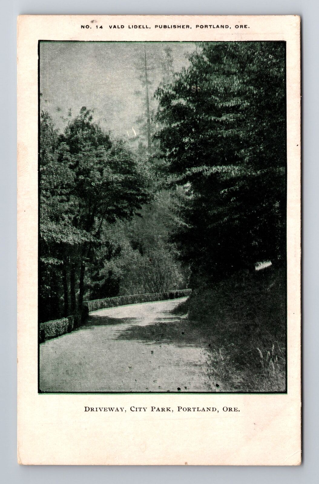 Portland OR-Oregon, Driveway to City Park, Antique Vintage Souvenir Postcard