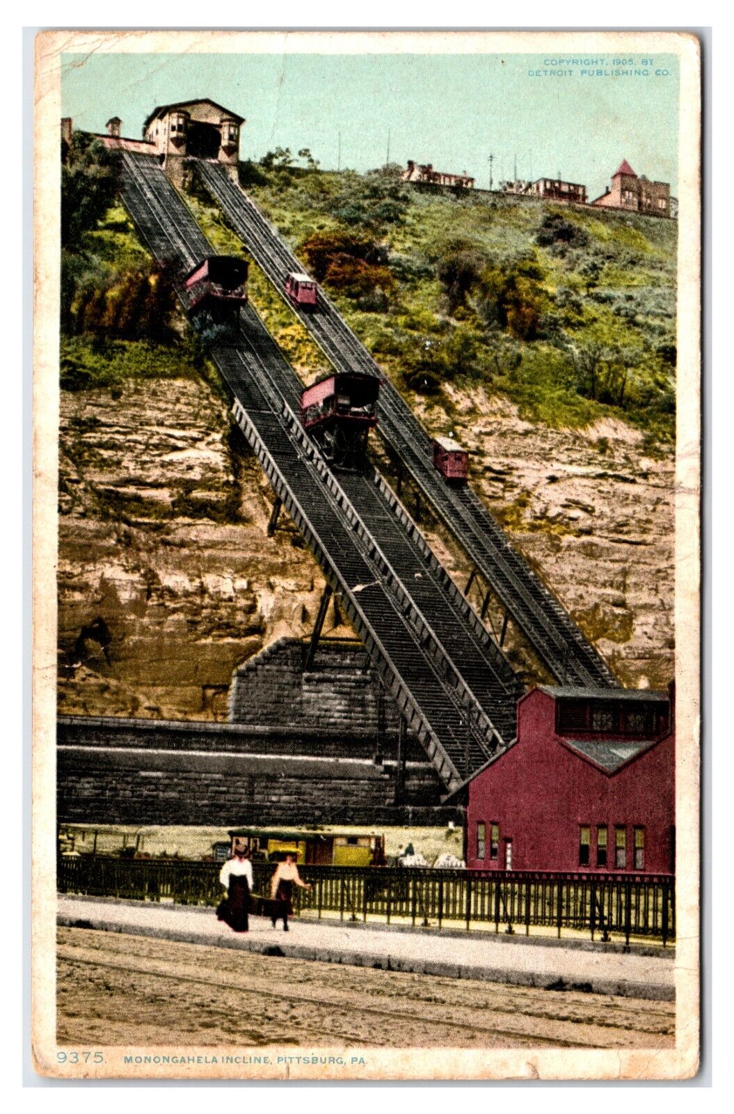 1910s- Monongahela Incline, Pittsburgh, Pennsylvania Postcard (Posted 1909)
