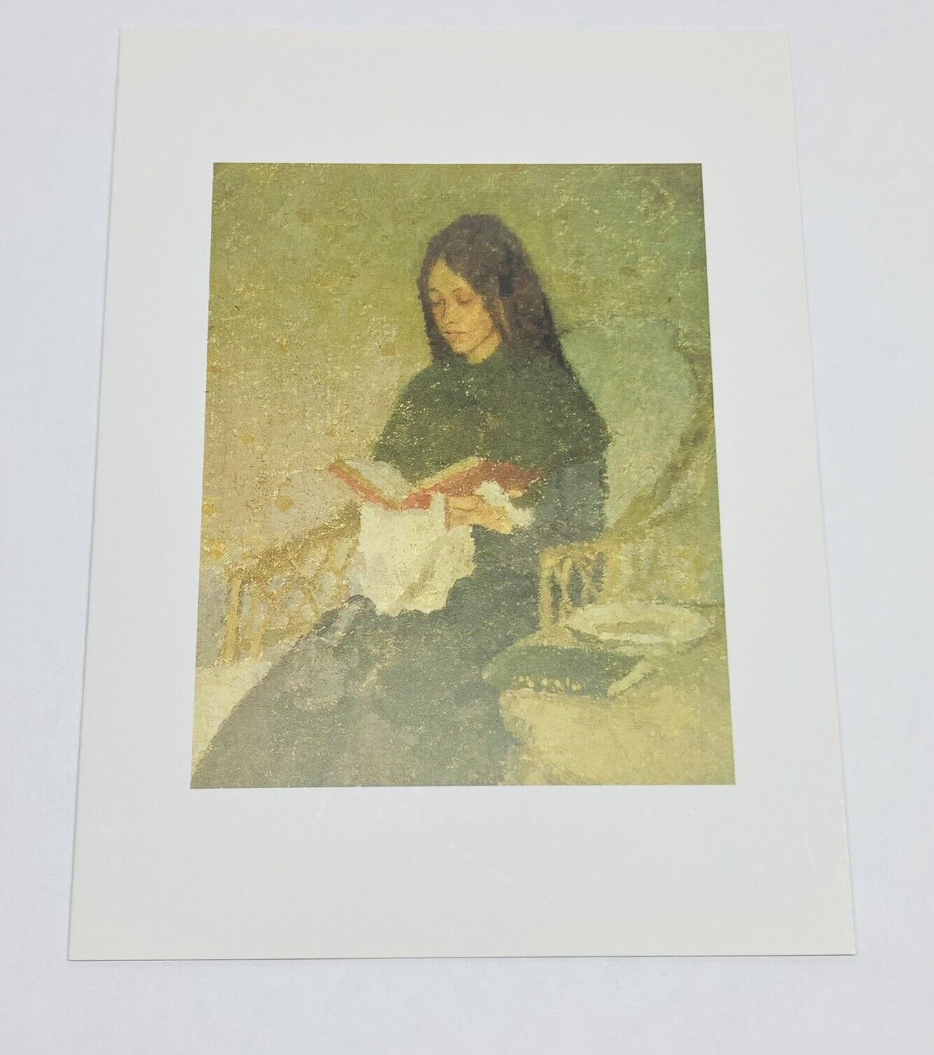 Phaidon Press Greeting Card “The Precious Book” Gwen John Young Girl Reading P1