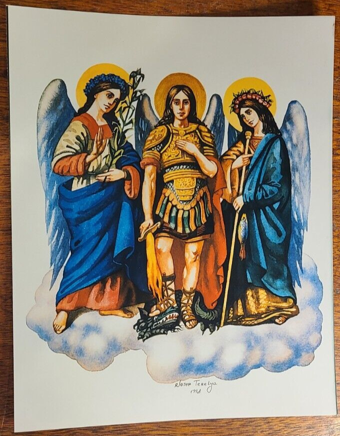 3 Arch Angels - by Josyp Terelya - Christian Religious Print 8 x 10