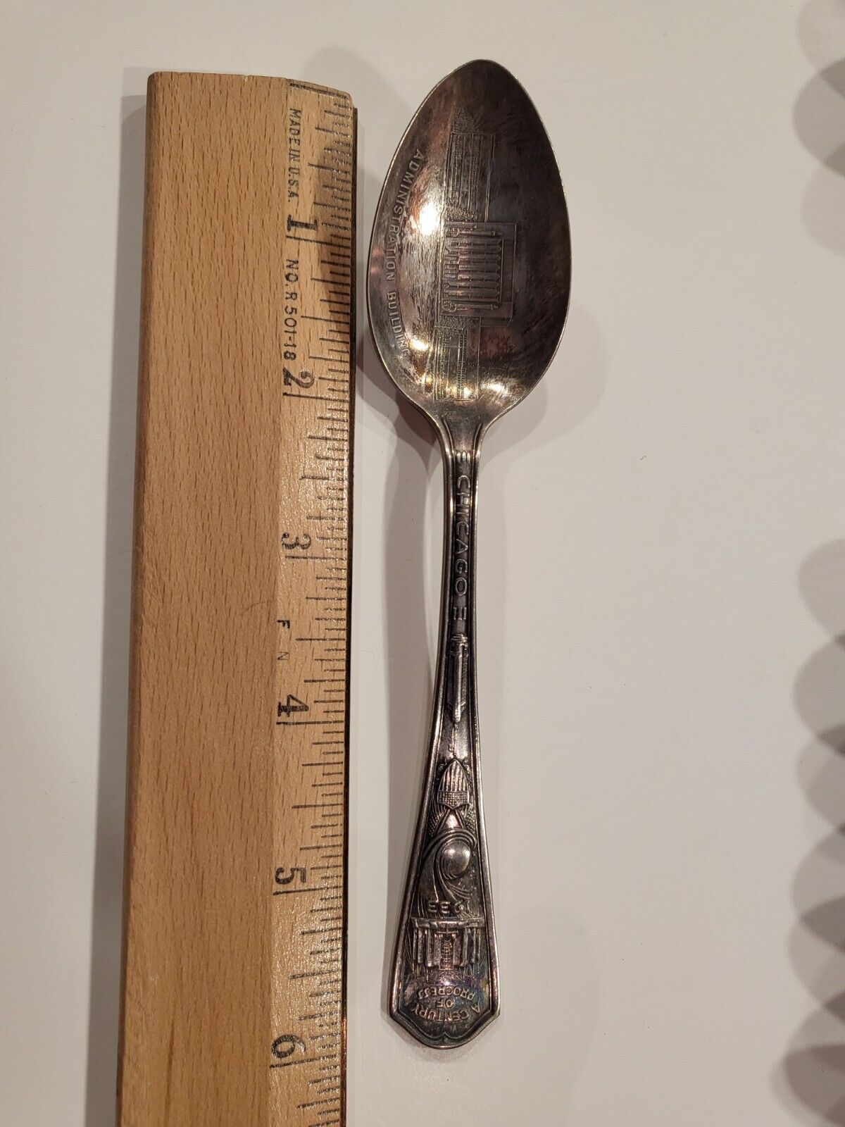 1933 Chicago World\'s Fair, Administration Building Silver Plate Spoon