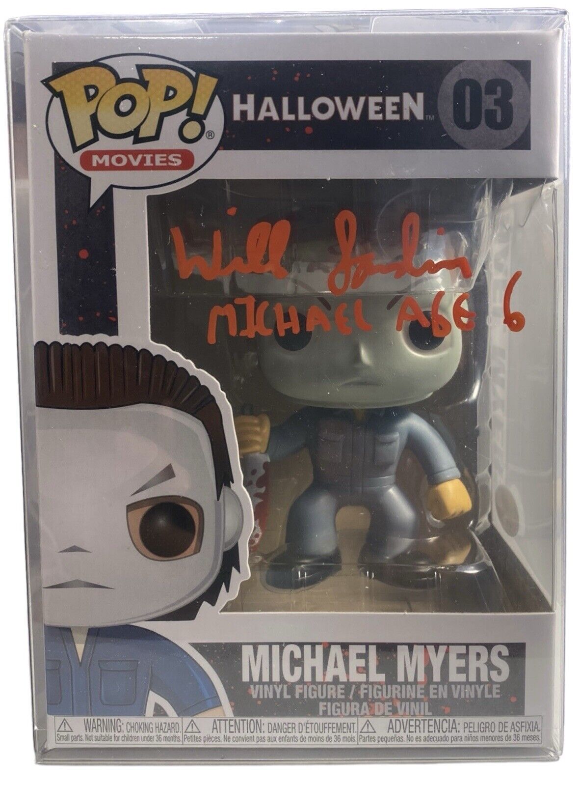 Will Sandin Autograph Inscribed Funko Pop #03 Halloween JSA COA Michael Myers
