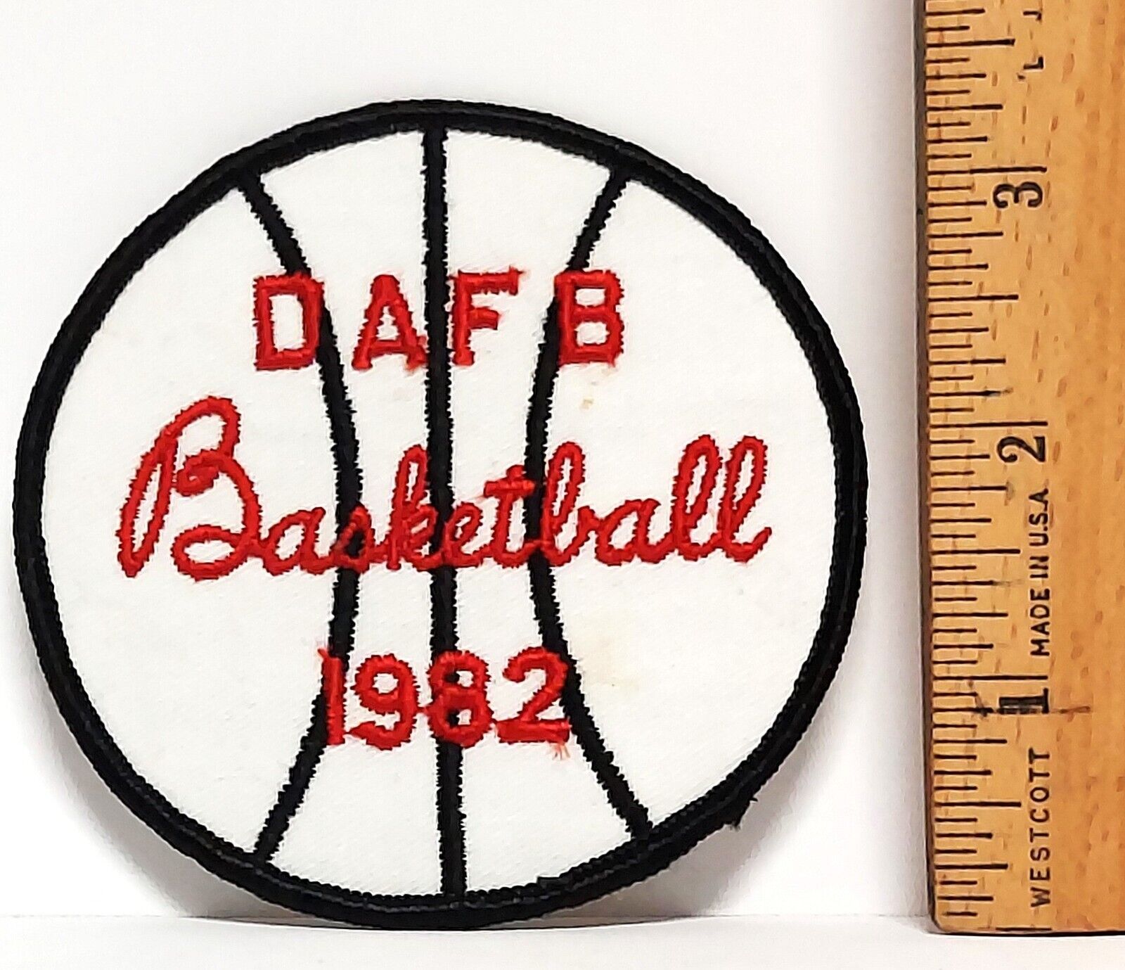 USAF Patch #071 - DAFB Basketball 1982 - Dover AFB DE - Rare Stateside MWR Patch