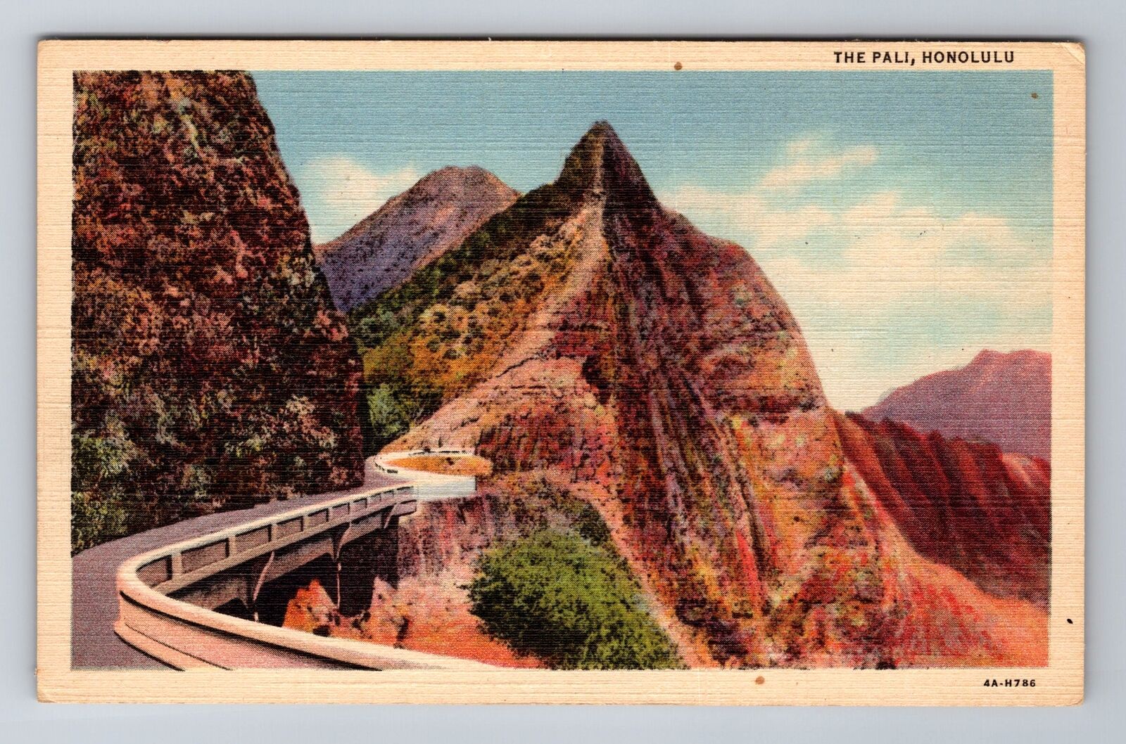 Honolulu HI-Hawaii, The Pali, Antique, Vintage Postcard