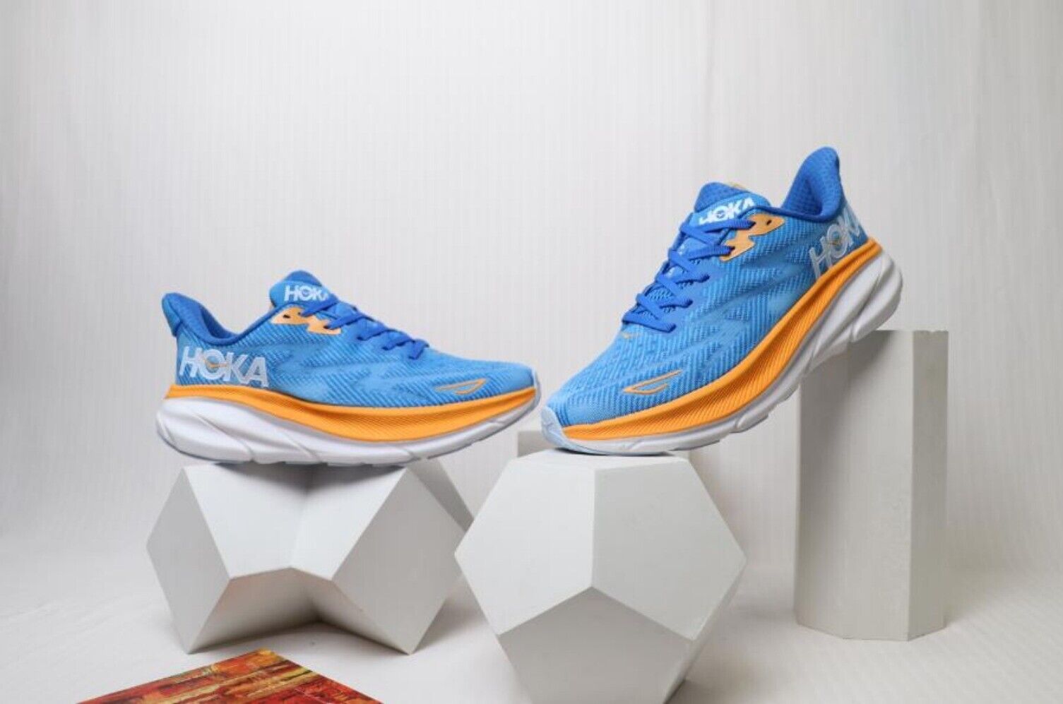 New HOKA ONE ONE Clifton 9 Running Shoes - Sky Blue, Comfortable, Women's Sizes