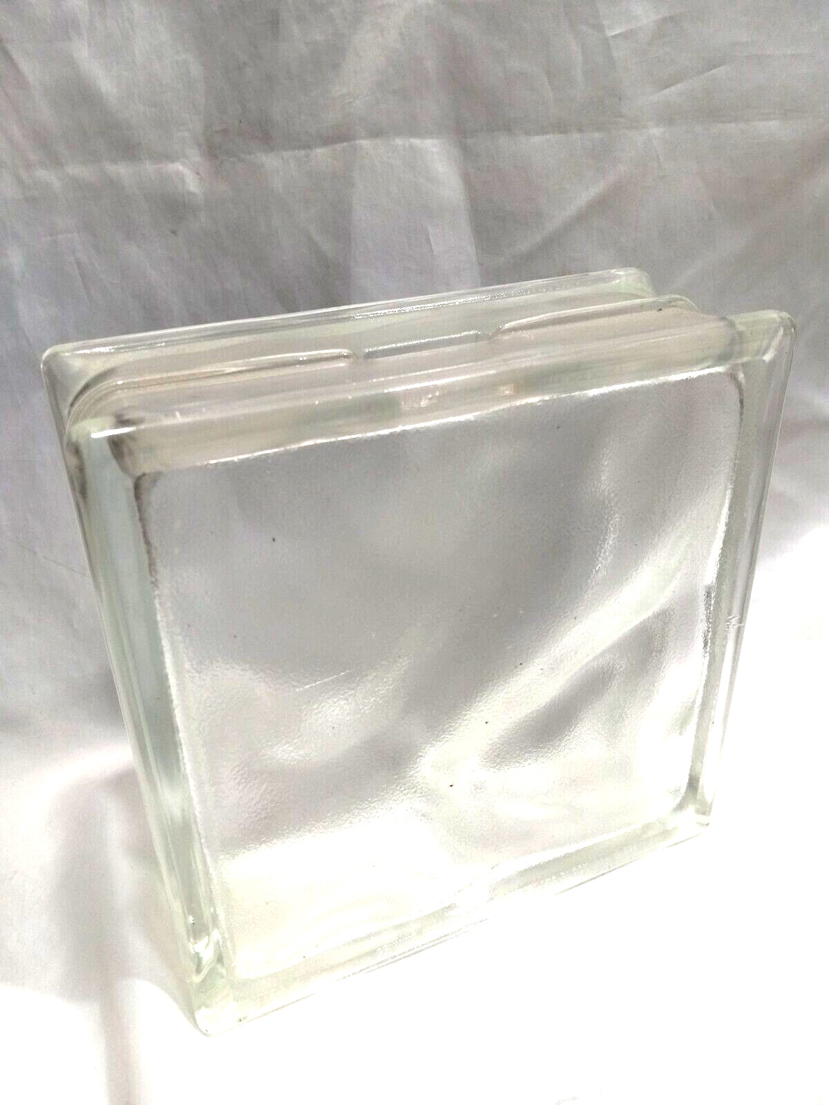 HUGE  Pittsburgh  Corning Frosted Glass Block Bank 8 by 8 inches , 5 pounds +