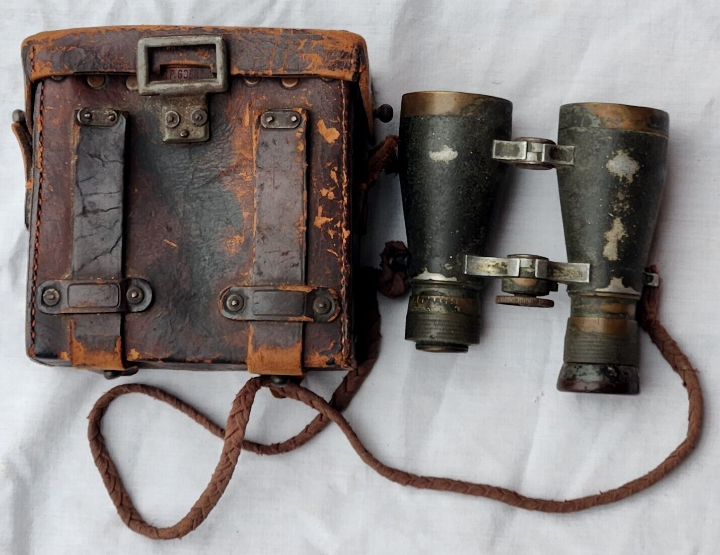 Rare WWI Set Of German C.P. Goerza.G Case Binoculars Fernglas 08 Emil Busch 
