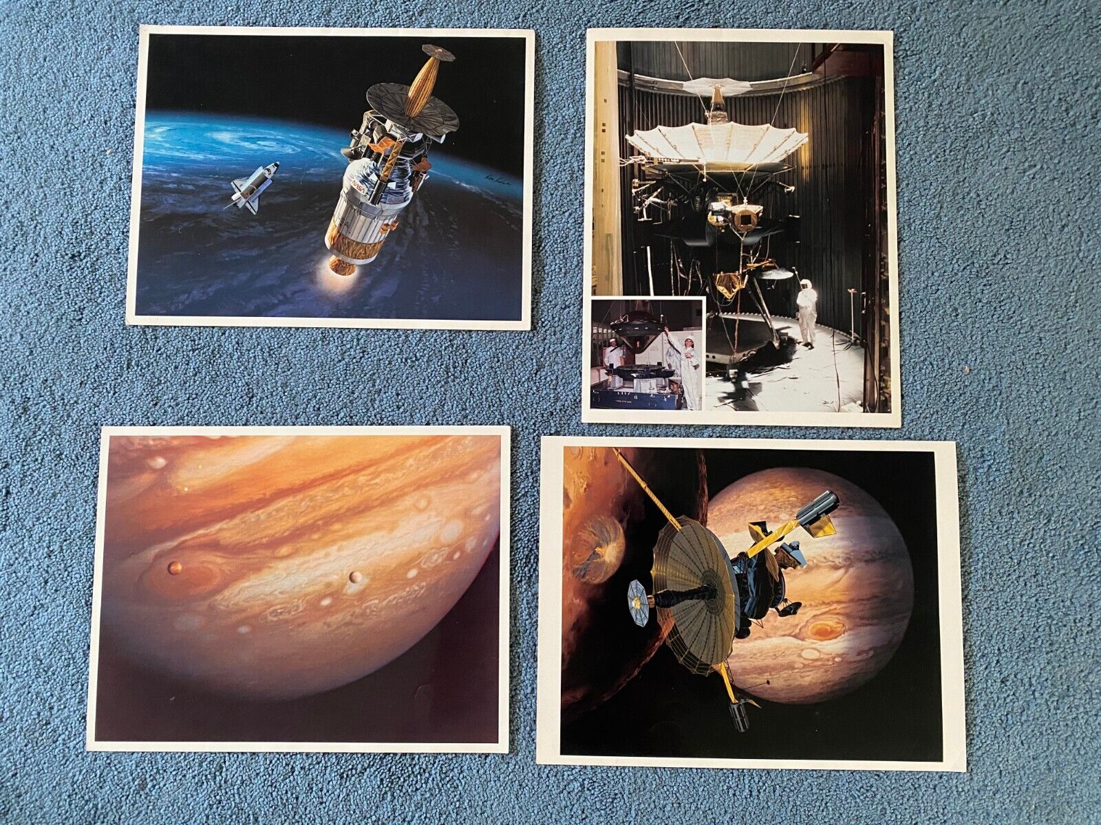 4 Vintage and Original NASA JPL Galileo Program Prints from 1989