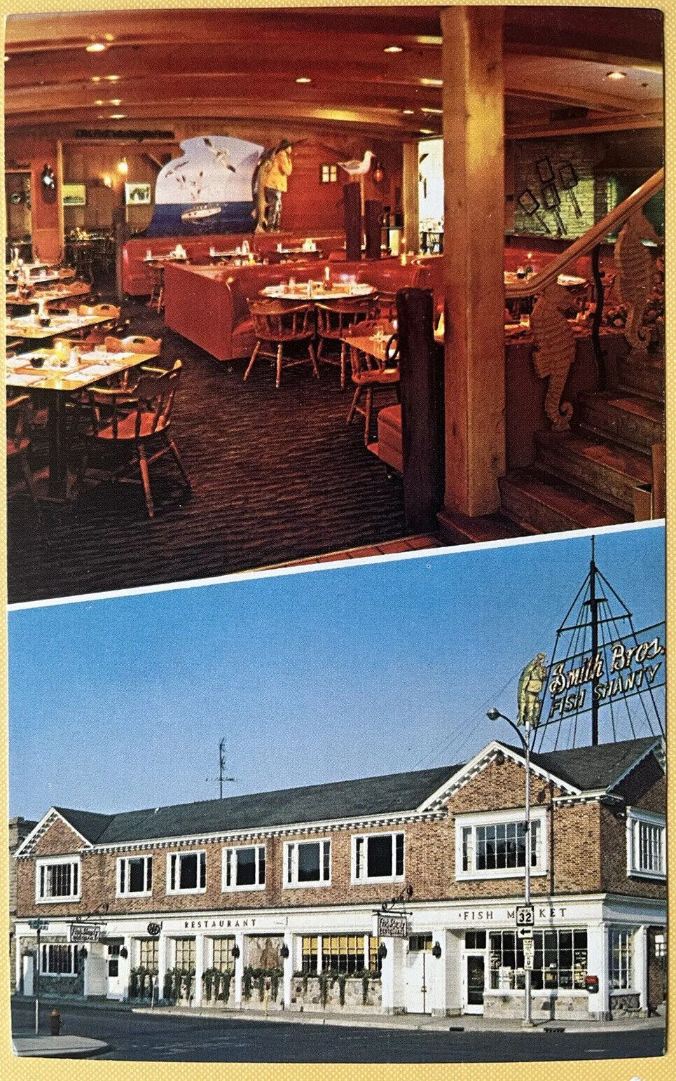 Port Washington Wisconsin Smith Bros Restaurant Multi View Vintage Postcard