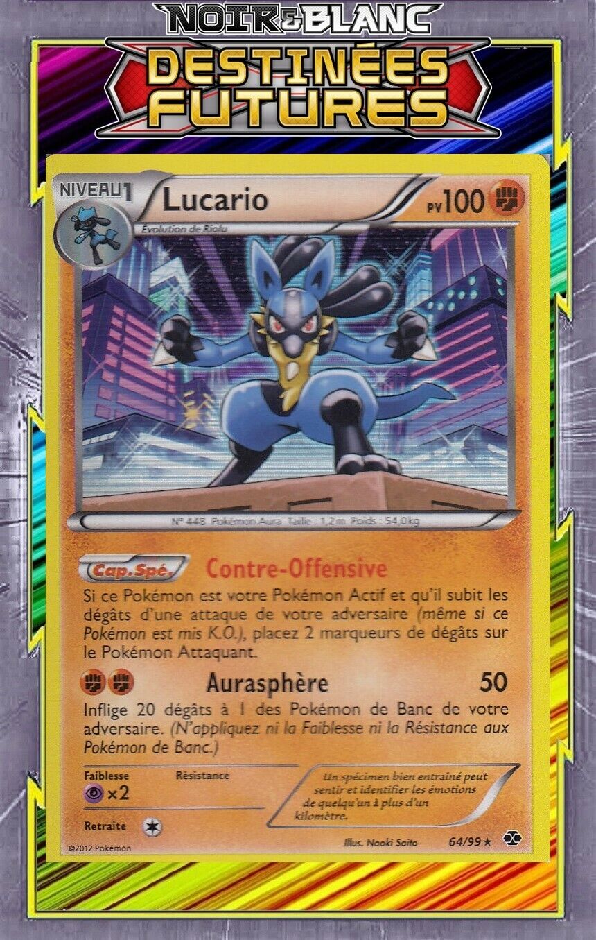 Lucario Holo - NB04:Destinies Futures - 64/99 - French Pokemon Card