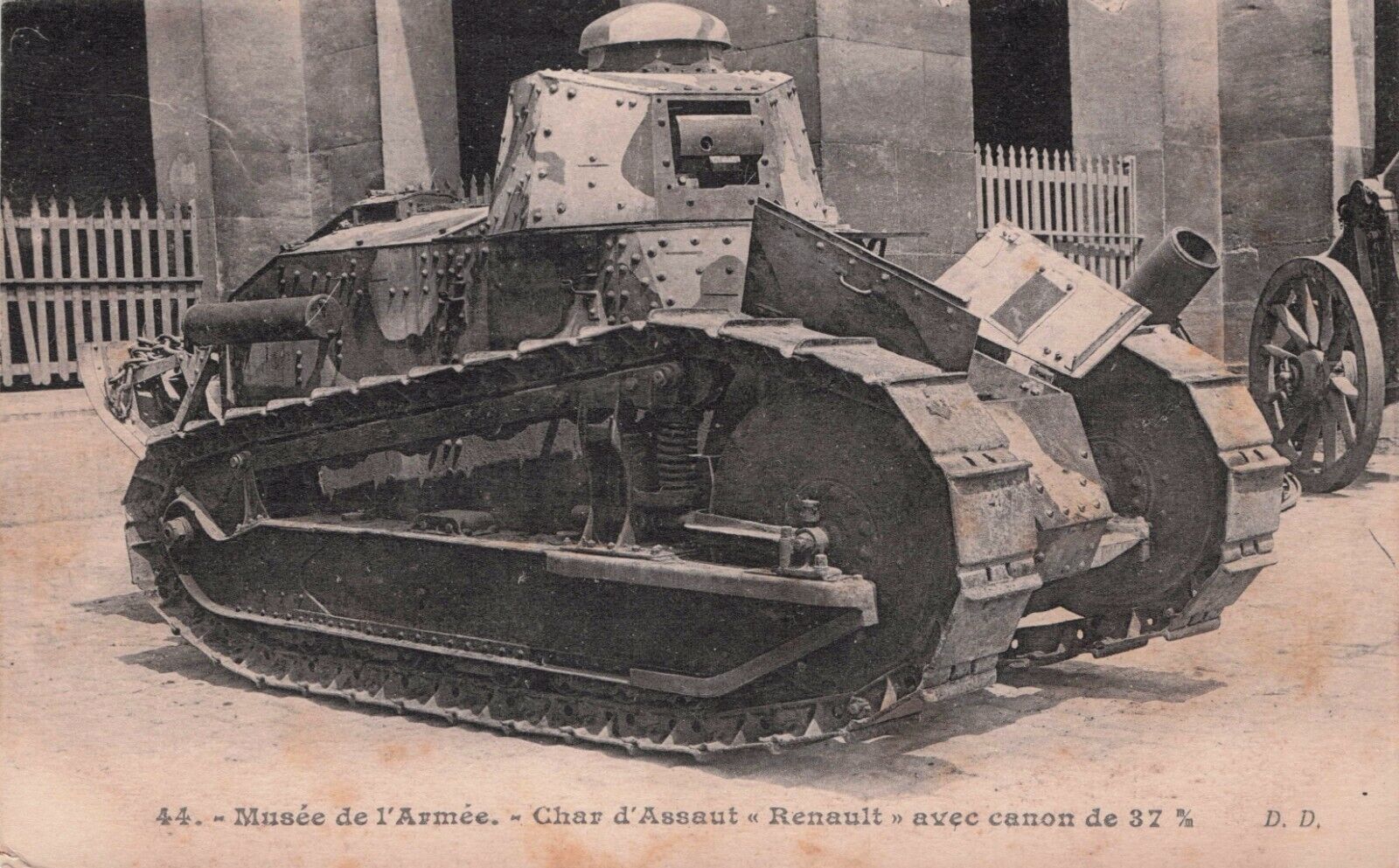 Paris France WWI Renault FT Tank  Musee de l’Armee Post WWI Era Vintage Postcard