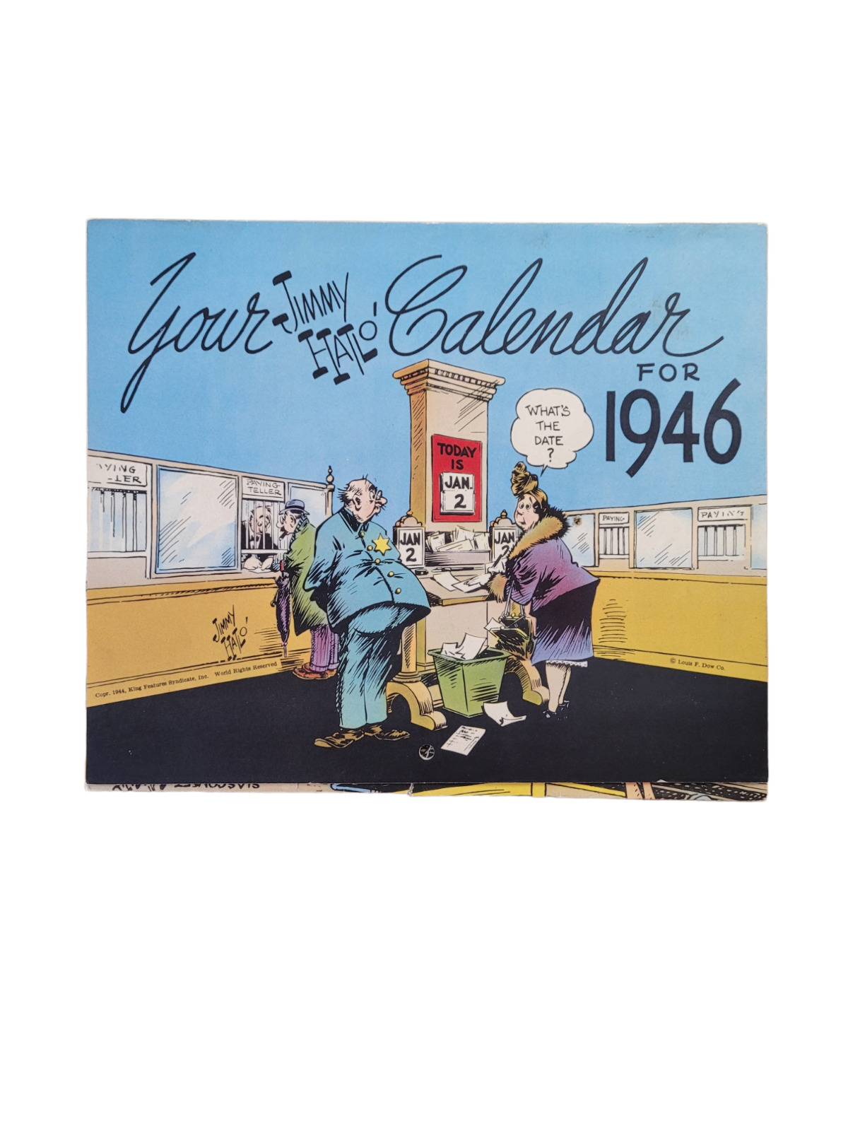 Vintage - Rare - Hard To Find - Original Jimmy Hatlo Wall Calendar For 1946