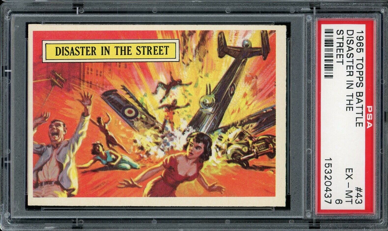 1965 Topps Battle #43 Disaster In The Street PSA 6