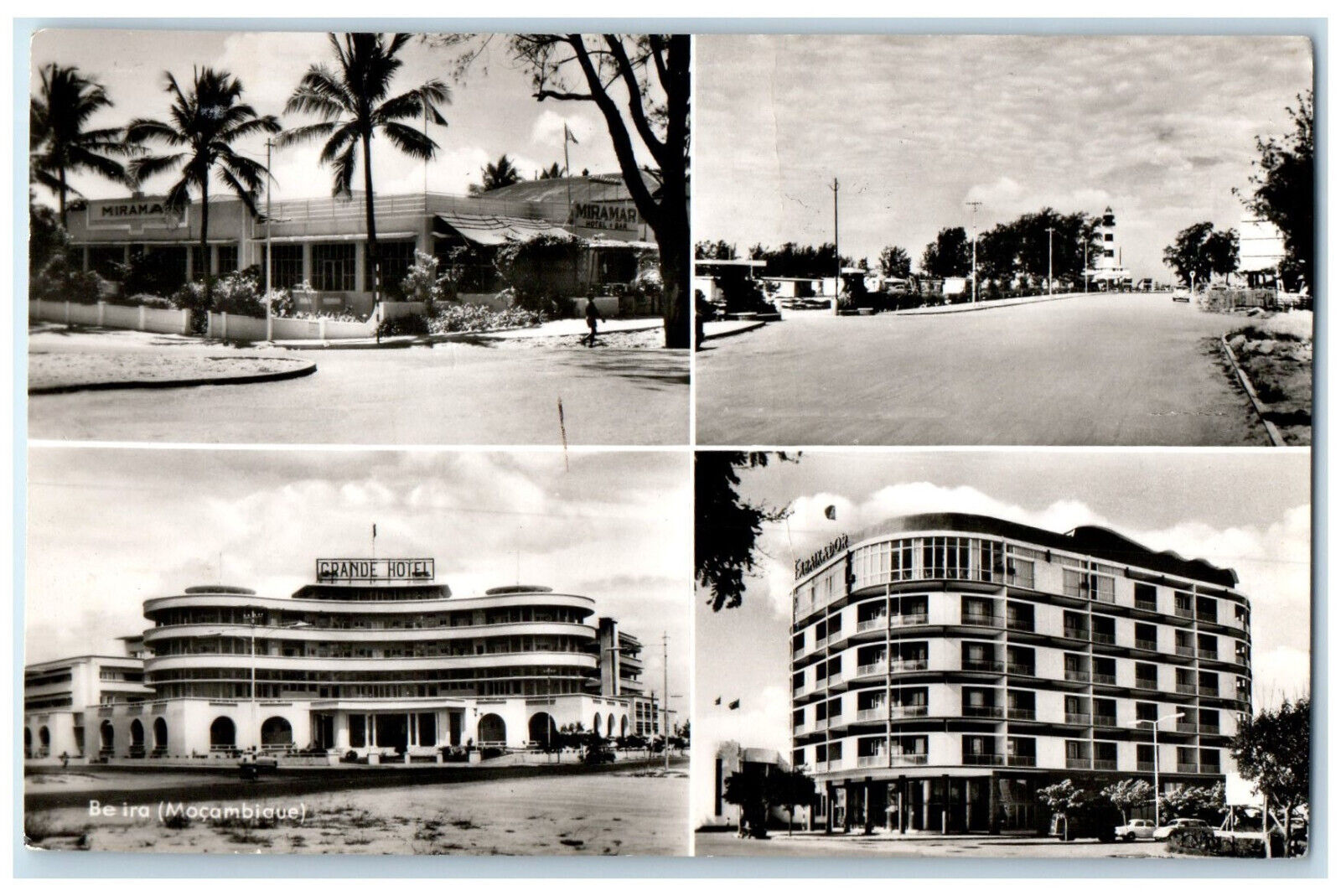1965 Grand Hotel Mozambique East Africa Multiview RPPC Photo Postcard