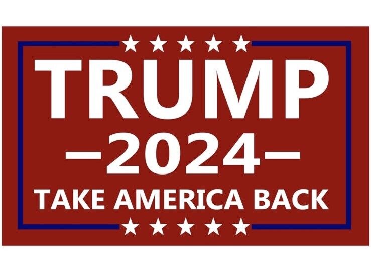 Trump 2024 Take America Back President Bumper Sticker Vinyl Waterproof MAGA