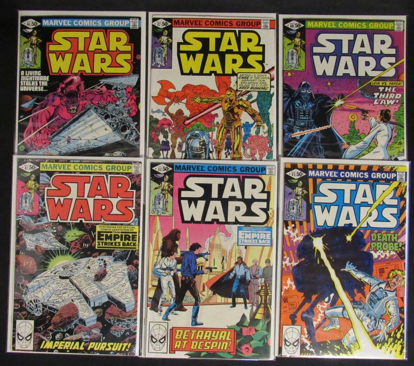 Star Wars (1977, Marvel) Lot #41, 43, 45, 46, 47, 48 FN to VF PX833