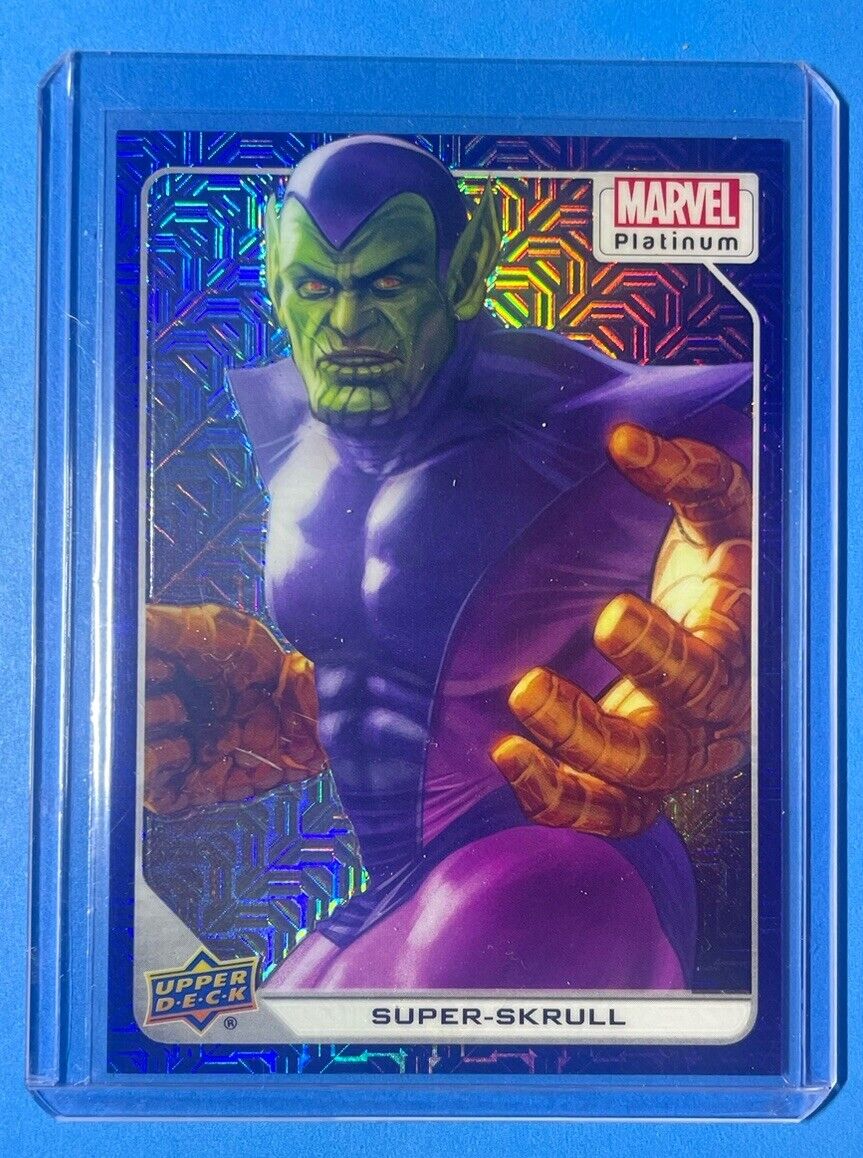 2022 Upper Deck Marvel Platinum Super-Skrull Blue Traxx /499 #73