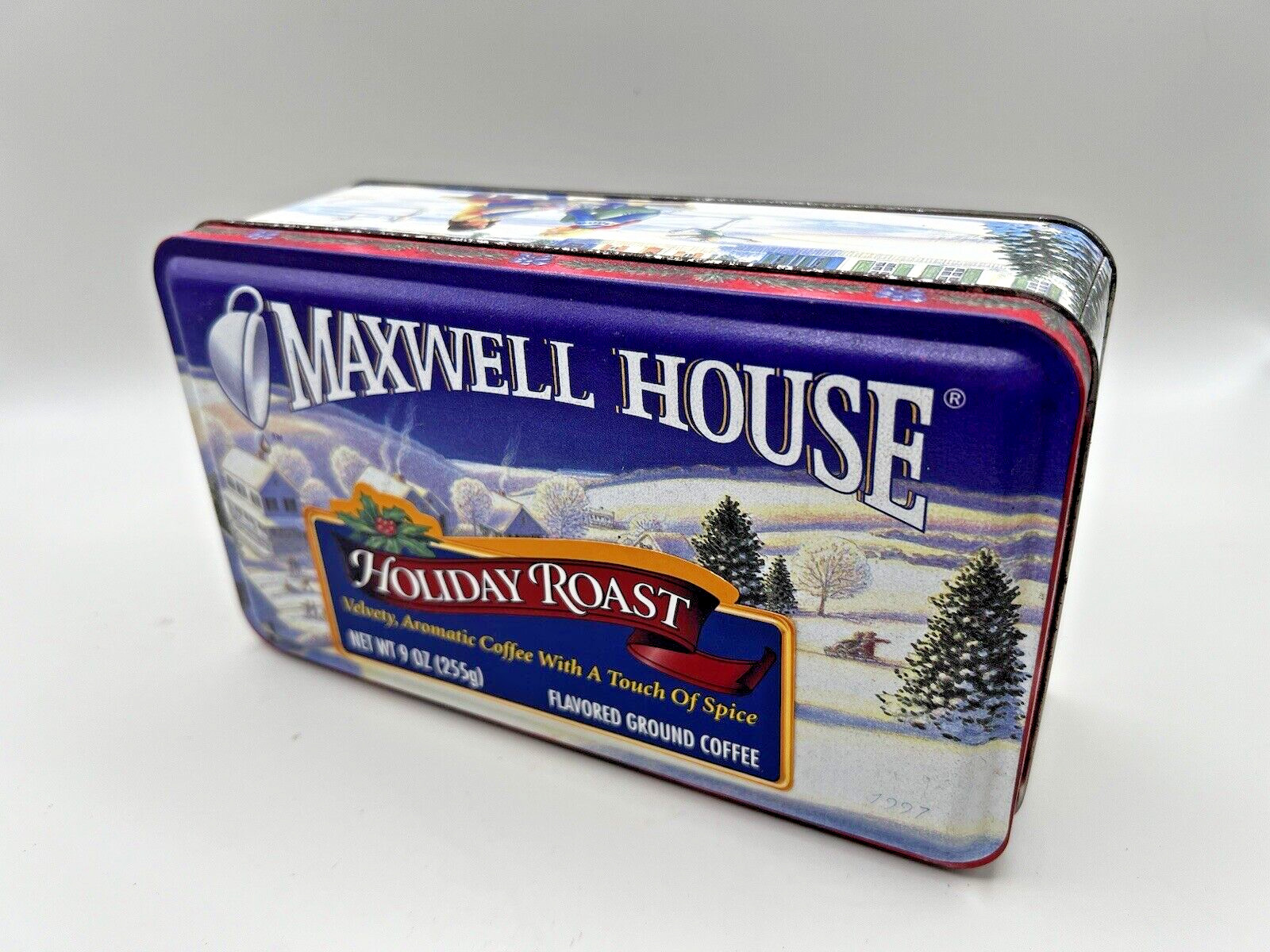 Vintage 1997 Maxwell House Holiday Roast Collectible Adv. Tin Christmas Winter