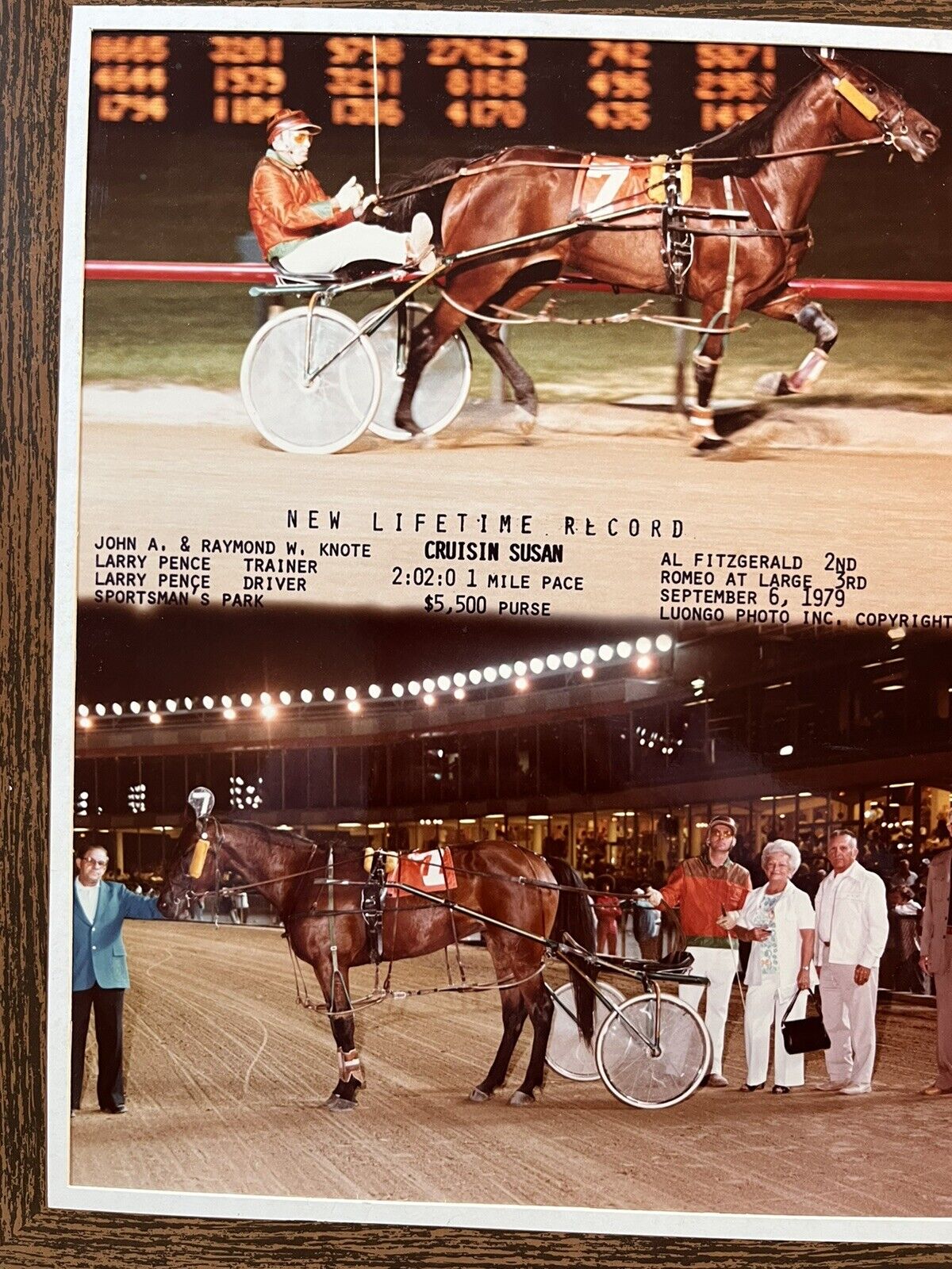 Harness SULKY HORSE FARM-RACE WINNERS-1970s-Late 1980s Matted Photos INDIANA